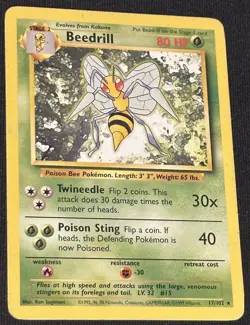 Pokemon TCG - Base Set - Beedrill #17/102 - Image 1