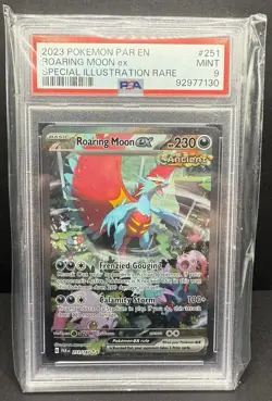 Roaring Moon Ex Special Illustration Rare Pokemon Par En-Paradox Rift 251 NM PSA - Image 1