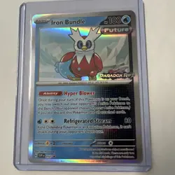 IRON BUNDLE SVP058 PARADOX RIFT POKEMON (PRE-RELEASE STAMPED PROMO HOLO, NM) - Image 1