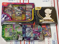 29 packs Pokemon Phantasmal Flames Mega Evolution Destined Rivals Surging Sparks - Image 1
