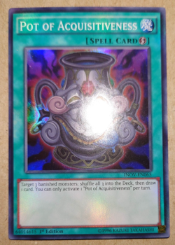 Yugioh Pot of Acquisitiveness 1st Edition Super Rare INOV-EN065 - Image 1