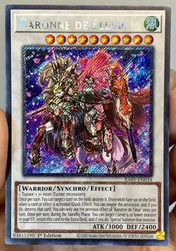 Yugioh Baronne de Fleur RA01-EN034 Platinum Secret Rare 1st Ed NM w/Tracking - Image 1