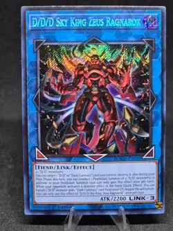 Yu-Gi-Oh! D/D/D Sky King Zeus Ragnarok DOOD-EN049 1st Edition (ScR) NM - Image 1