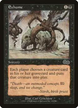 Exhume Urza's Saga Magic The Gathering MTG Card - Image 1