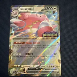 Pokemon TCG Blissey ex 134/167 2024 Twilight Masquerade Stamped Promo Card - LP - Image 1