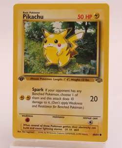 Pikachu 60/64 (1999) 1st Edition Jungle Set Common Pokemon Card - Image 1