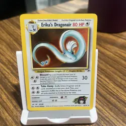 Pokemon TCG Erika's Dragonair Gym Heroes 4/132 Holo Unlimited NM/MT SWIRL Card - Image 1