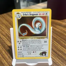 Pokemon TCG Erika's Dragonair Gym Heroes 4/132 Holo Unlimited NM/MT SWIRL Card - Image 2