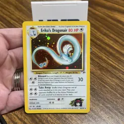 Pokemon TCG Erika's Dragonair Gym Heroes 4/132 Holo Unlimited NM/MT SWIRL Card - Image 3