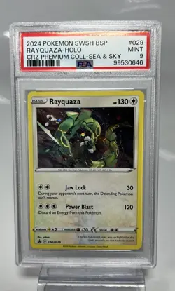 PSA 9 MINT Rayquaza SWSH BLACK STAR PROMOS #029 SEA SKY BOX Pokemon Card - Image 1
