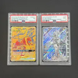 2 Graded PSA Pokemon Cards Reshiram & Charizard #SM247 Black Star And # 167/159 - Image 1
