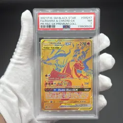 2 Graded PSA Pokemon Cards Reshiram & Charizard #SM247 Black Star And # 167/159 - Image 4