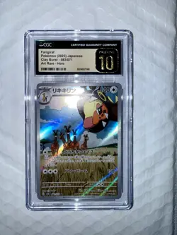 CGC Pristine 10 Farigiraf AR 083/071 SV2D Clay Burst Japanese Pokemon Card - Image 1