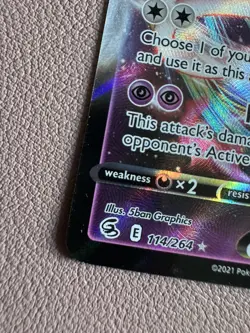 Pokemon TCG Fusion Strike Mew VMAX Card 114/264 - Image 3