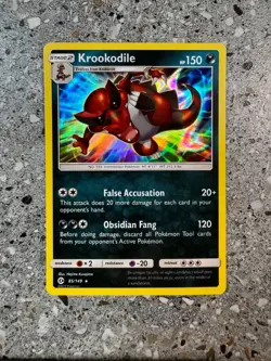Pokemon TCG Cards Krookodile 85/149 Sun & Moon Base Holo Rare NM-M - Image 1