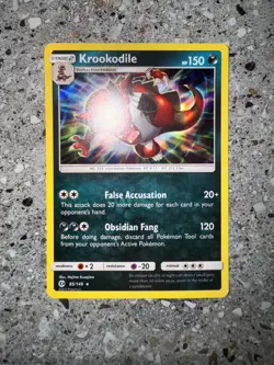 Pokemon TCG Cards Krookodile 85/149 Sun & Moon Base Holo Rare NM-M - Image 3