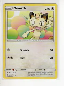 MEOWTH TEAM UP SUN & MOON SET POKEMON CARD 125/181 LP - Image 1