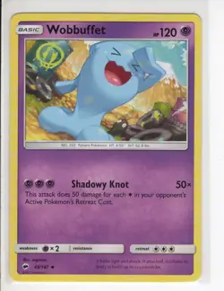 WOBBUFFET BURNING SHADOWS SET POKEMON CARD 49/147 LP - Image 1