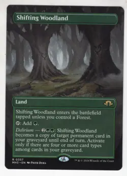 MTG Modern Horizons 3 Rare Card #357 Shifting Woodland (Borderless) - Image 1