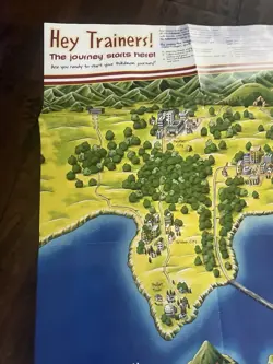 Pokemon Card Game POSTER & MAP ~ Arena Poster Vintage 1999 RARE Toys R Us - Image 3