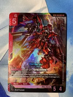 Sinanju LR ST03-001 Starter Deck: Zeon's Rush Gundam Card Game Holo - Image 1