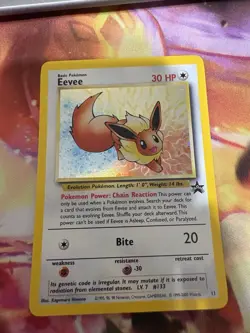 Eevee #11 Holo WOTC Black Star Promo Stamp 1999-2000 Pokemon Card TCG - Image 1