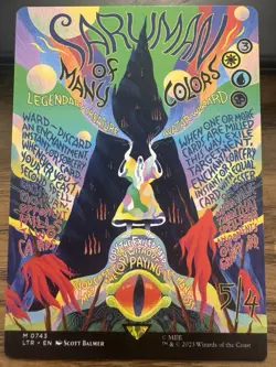 Saruman of Many Colors (Borderless Poster) - Near Mint MTG Non-Foil LOTR LTR 743 - Image 1