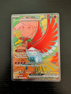 Pokemon TCG Ethans Ho-Oh EX Card Destined Rivals 209/182 NM - Image 1