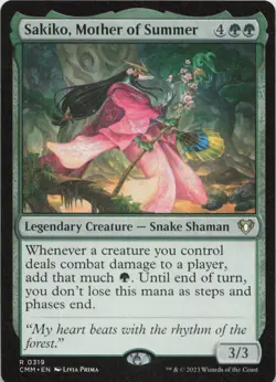 Sakiko, Mother of Summer R Commander Masters 319 NM MTG - Image 1