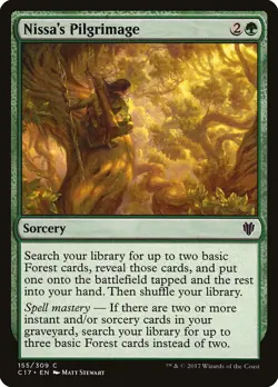MTG Magic the Gathering Nissa's Pilgrimage (155/332) Commander 2017 LP - Image 1