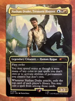 MTG Borderless Nathan Drake, Treasure Hunter SLD: PlayStation: X Uncharted!! - Image 1