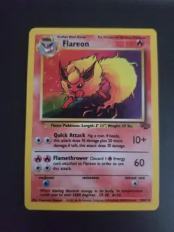 Flareon 3/64 Pokemon Jungle Unlimited Holo Rare - Image 1