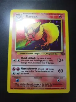Flareon 3/64 Pokemon Jungle Unlimited Holo Rare - Image 3