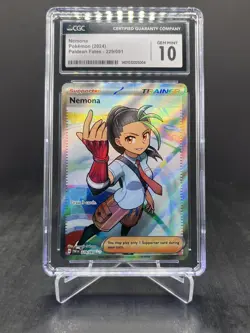 2024 Pokemon Paldean Fates Nemona Full Art CGC 10 #229/091 - Image 1