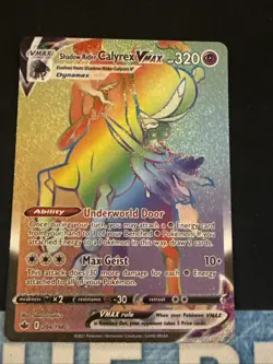 Shadow Rider Calyrex VMAX 204/198 Rainbow Secret Rare Chilling Reign Pokemon NM - Image 1
