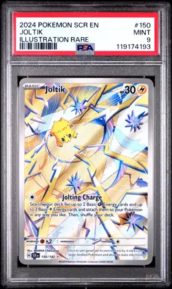 2024 Pokemon SCR EN JOLTIK Illustration Rare 150/142 PSA 9 MINT - Image 1