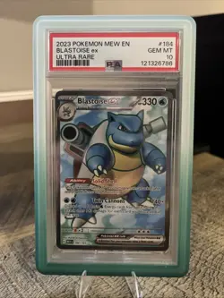 2023 POKEMON MEW EN-151 ULTRA RARE #184 BLASTOISE EX PSA 10 - Image 1