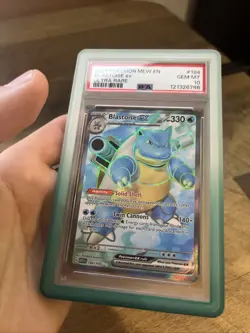 2023 POKEMON MEW EN-151 ULTRA RARE #184 BLASTOISE EX PSA 10 - Image 3