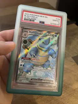 2023 POKEMON MEW EN-151 ULTRA RARE #184 BLASTOISE EX PSA 10 - Image 4