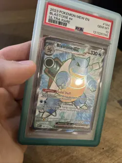 2023 POKEMON MEW EN-151 ULTRA RARE #184 BLASTOISE EX PSA 10 - Image 5