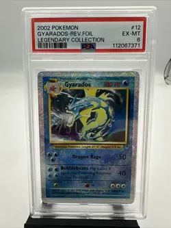 2002 Pokemon Legendary Collection Gyarados PSA 6 Rev Foil #12 - Image 2