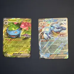 Blastoise Ex 030/142 Venusaur Ex 001/142 Stellar Crown Stamped Promo NM Pokemon - Image 1