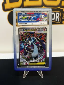 Pokemon TCG Mega Charizard X Ex MEP 023 UPC promo - ACE 10 - Image 1