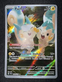 Pokemon TCG Pachirisu 208/198 Illustration Rare Scarlet & Violet Base Set NM/N - Image 1