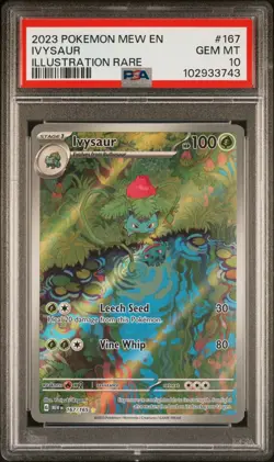 2023 POKEMON MEW EN-151 ILLUSTRATION RARE #167 IVYSAUR PSA 10 - Image 1