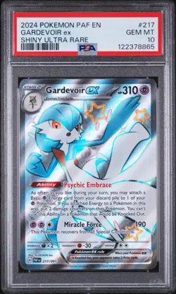 2024 POKEMON PAF EN-PALDEAN FATES SHINY ULTRA RARE #217 GARDEVOIR EX PSA 10 - Image 1