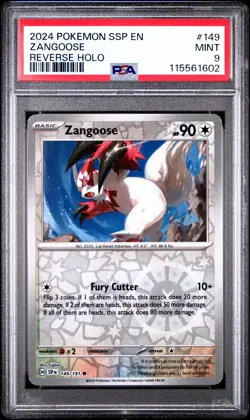 2024 Pokemon SSP EN Zangoose Reverse Holo - PSA 9 (Aug 25) - Image 1