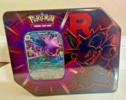 Pokemon TCG Team Rocket Factory Sealed Tin Box - Nidoking Ex - 5 Booster Packs - Image 1