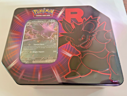 Pokemon TCG Team Rocket Factory Sealed Tin Box - Nidoking Ex - 5 Booster Packs - Image 2