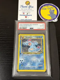 2000 Pokemon Neo Genesis Feraligatr Holo 1st Edition NM 5/111 - PSA 4 ✨ Front ✨ - Image 1
